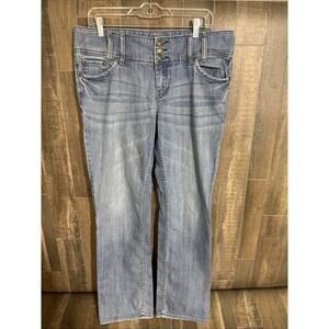 A.N.A A New Approach Modern Fit Straight Jeans Women's Size‎ 12 Blue Low Rise